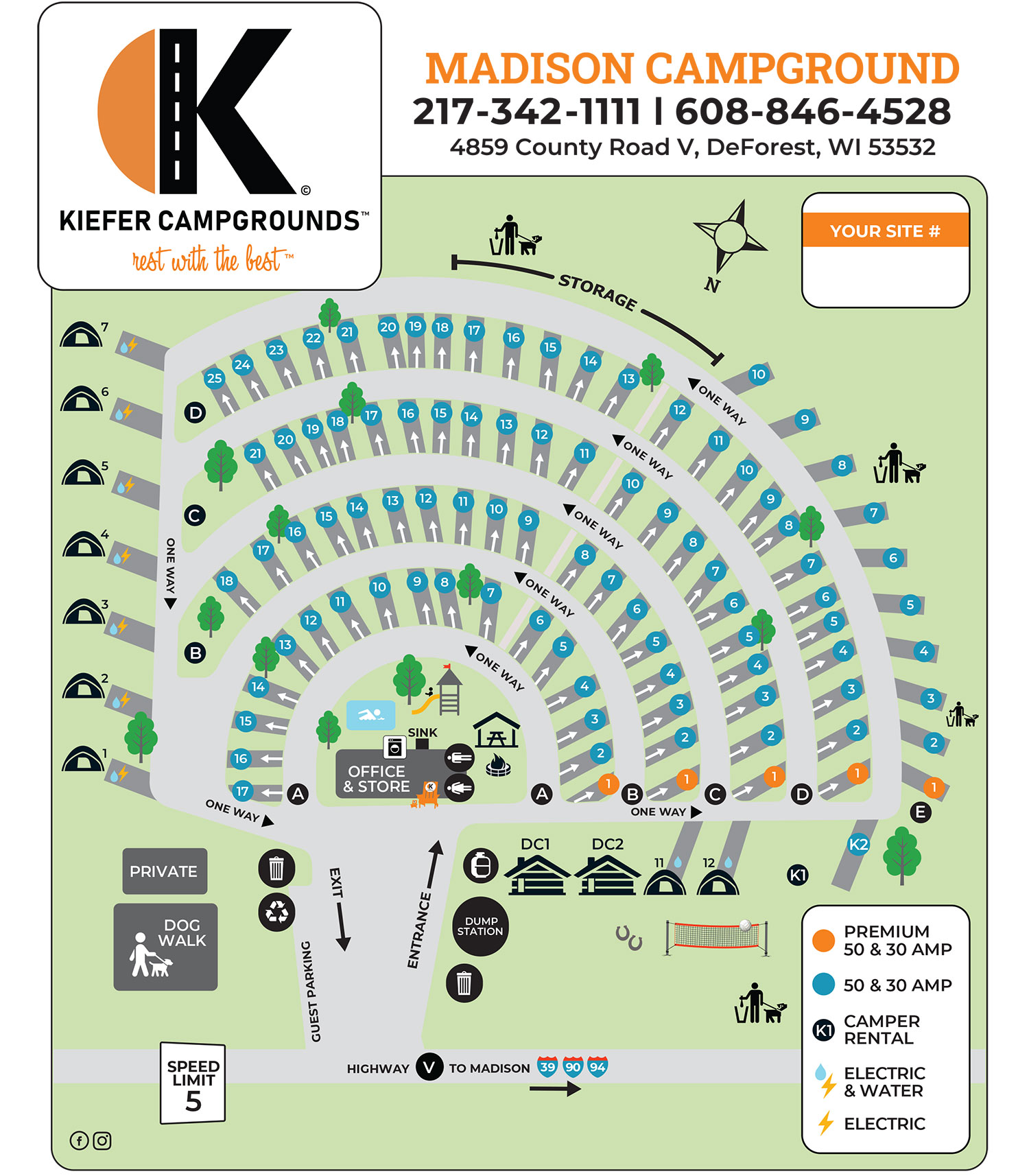 Madison Campground Map